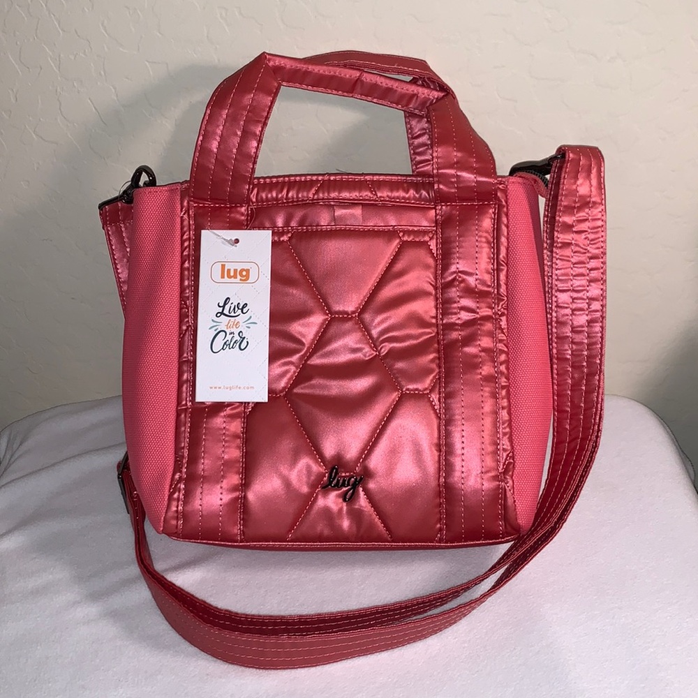 LUG BRAND NEW WITH TAG CADENCE WATERMELON METALLIC CROSSBODY BAG - Picture 1 of 9